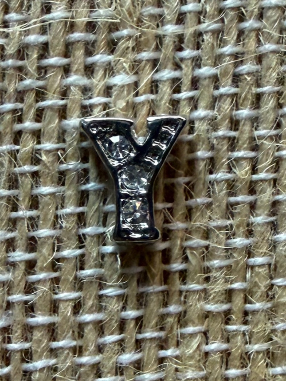 Silver Letter Y